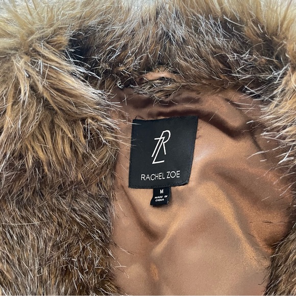 Rachel Zoe faux fur vest mob wife aesthetic size medium - Picture 3 of 5